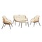 Manhattan Comfort Pine 4-Piece Patio Conversation Set in Cream OD-CV022-CR - alternate 5